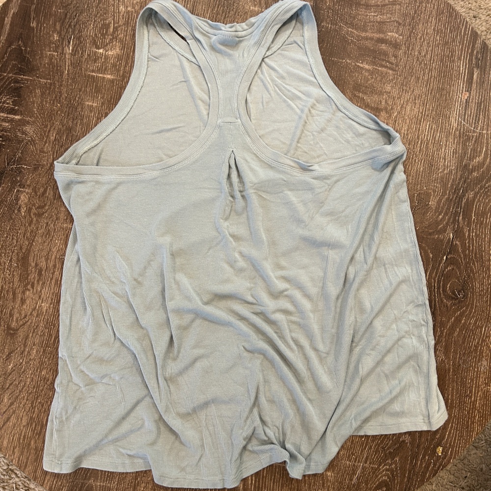 Light Blue/Gray Flowy Racerback - Picture 3 of 3